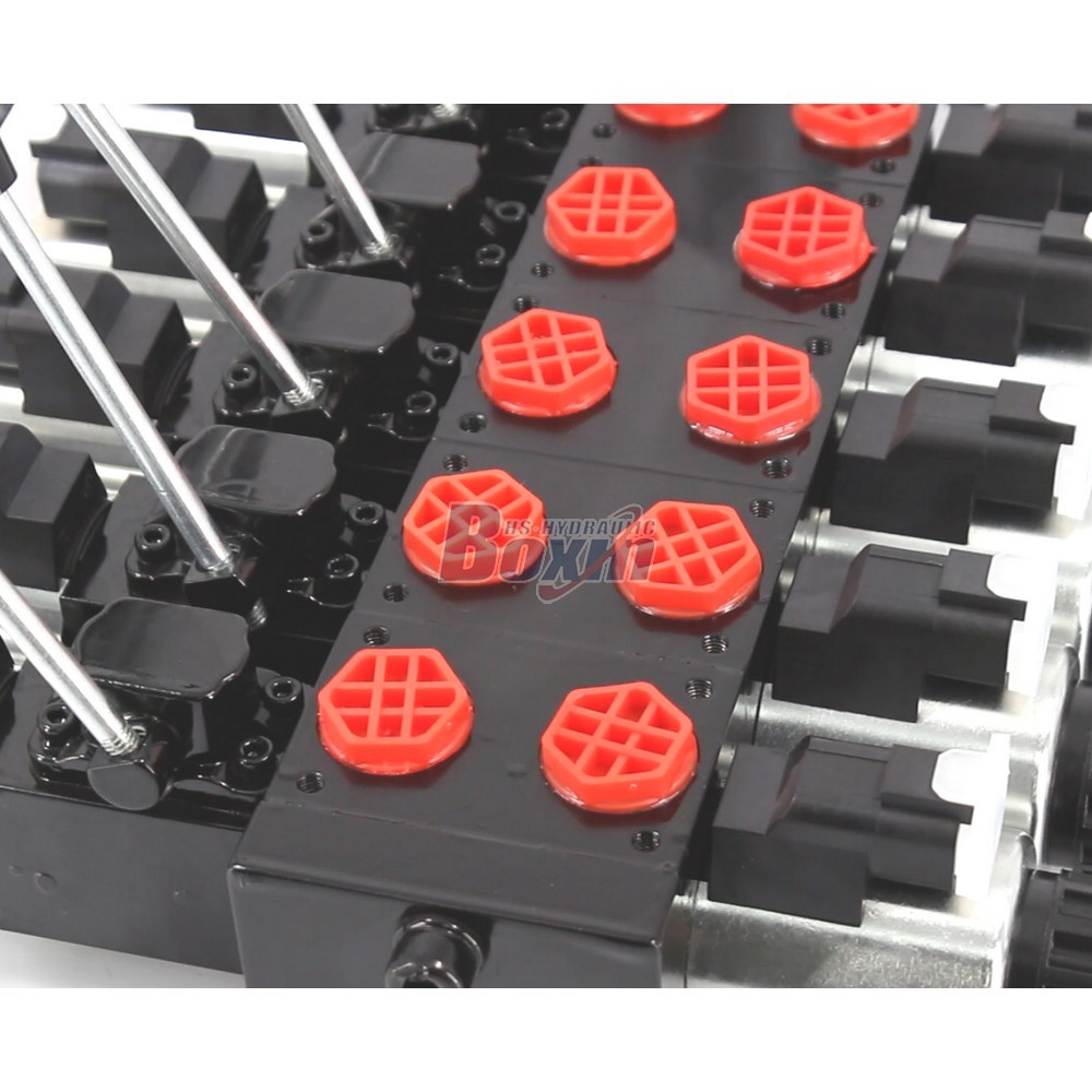 DCV56 Solenoid 5 Spool Sectional Directional Valve for Hydraulic Systems detail image